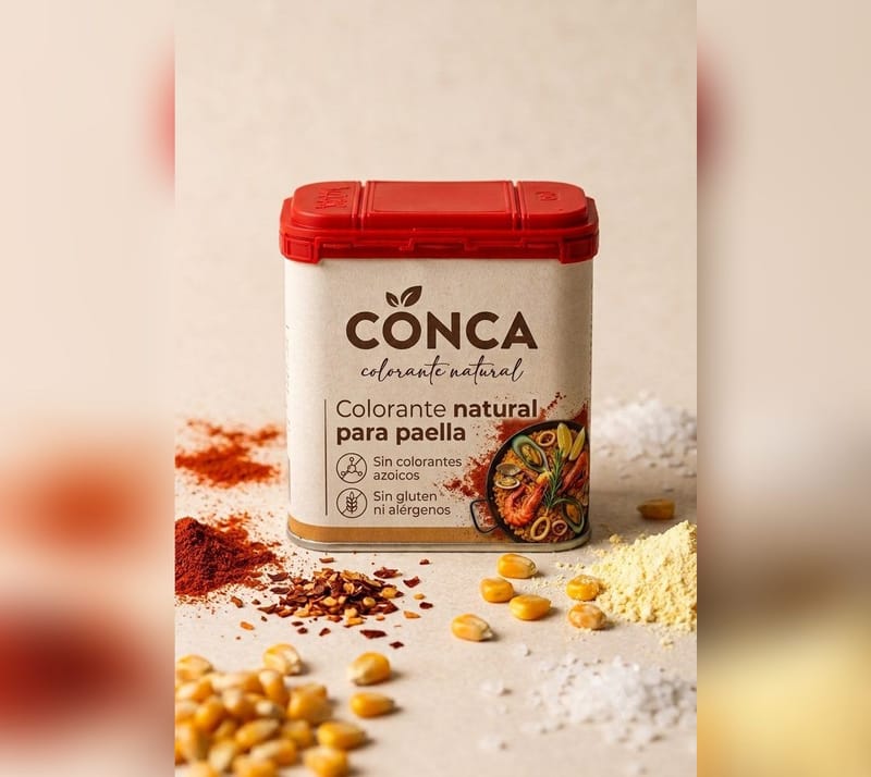 Lata de colorante natural Conca para paella