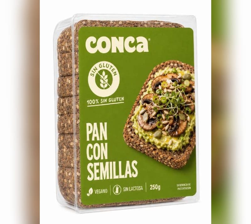 Pan con semillas sin gluten de Conca