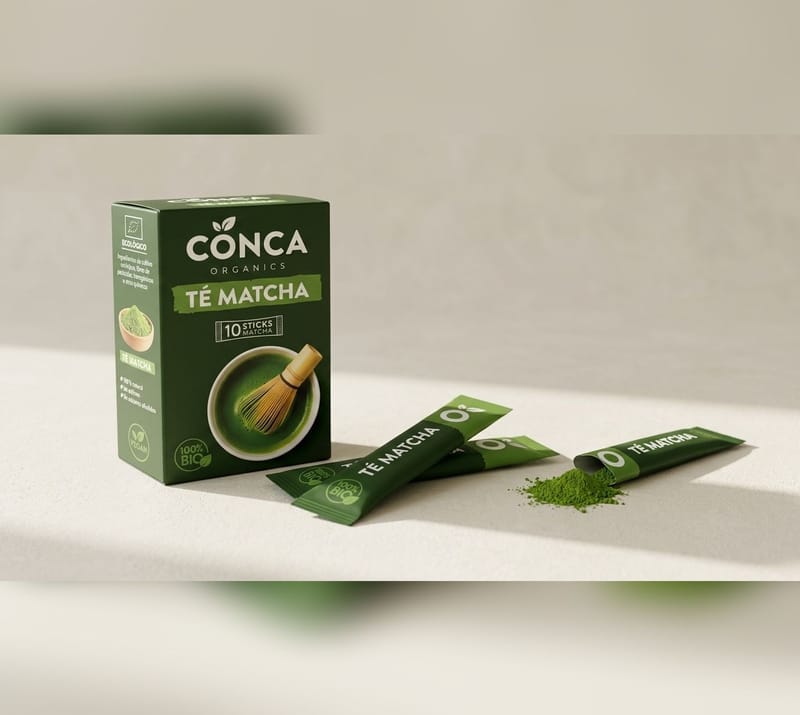 Caja de Té Matcha Conca con sticks monodosis